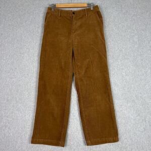 MUJI Brown Corduroy Straight Leg Pants Size Medium